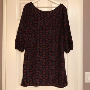 Francesca's Printed Shift Flower Dress