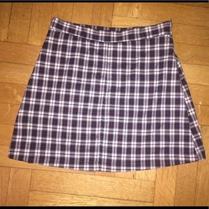 Plaid skirt.