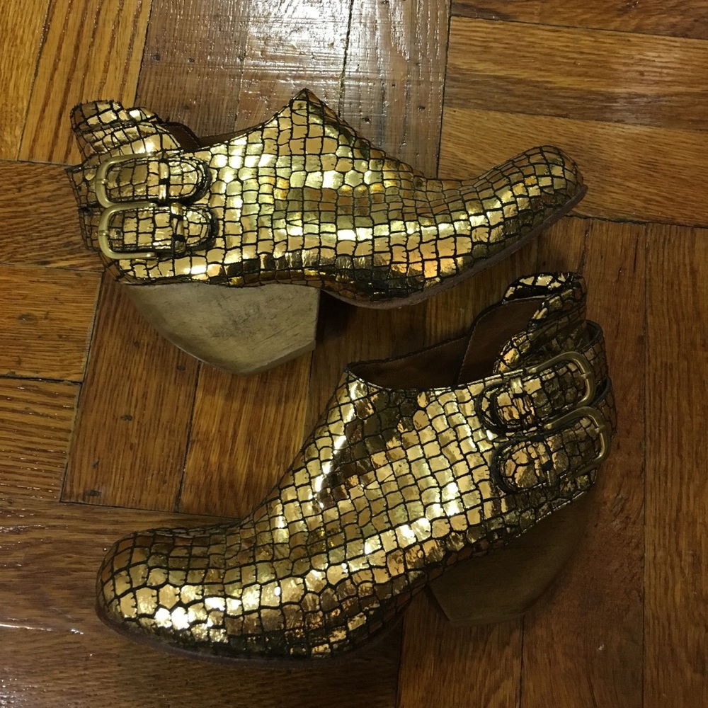 Rachel Comey gold booties