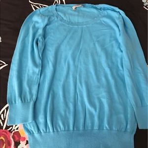 LOFT Light Blue 3/4 Sleeve Sweater