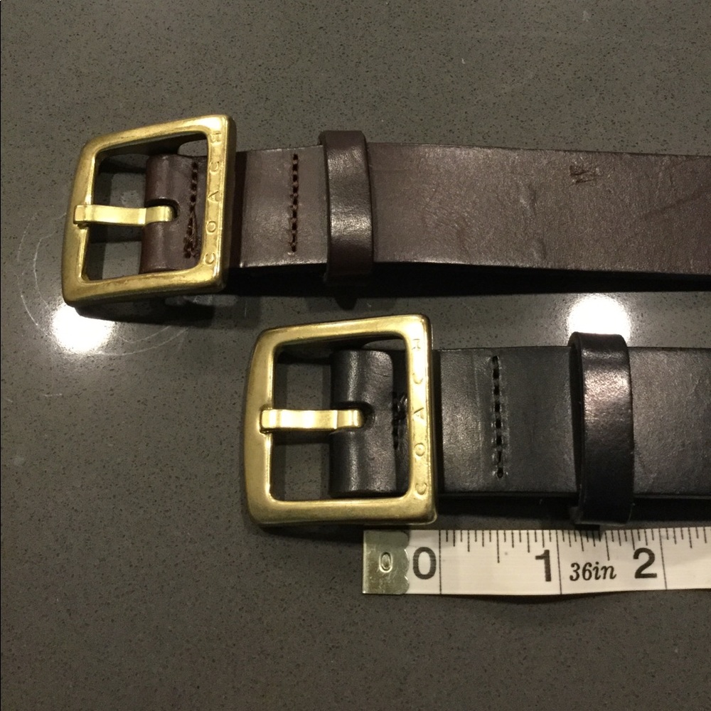 Coach Black & Brown Leather Belts