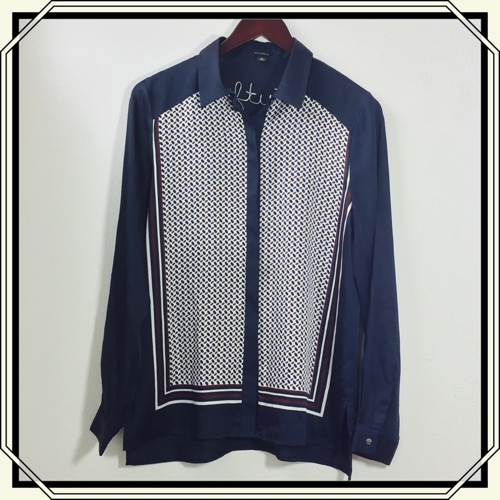 Ann Taylor Satin button down shirt