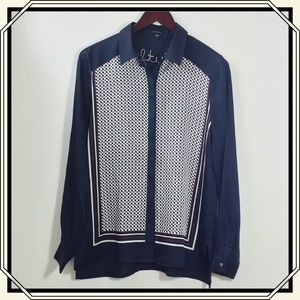 Ann Taylor Satin button down shirt
