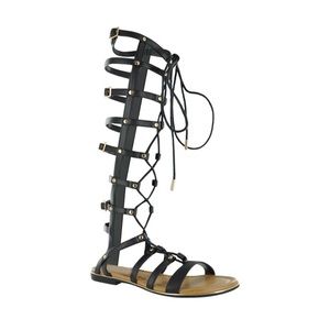 Black Mix No. 6 Glenora Gladiator Sandal NWOT