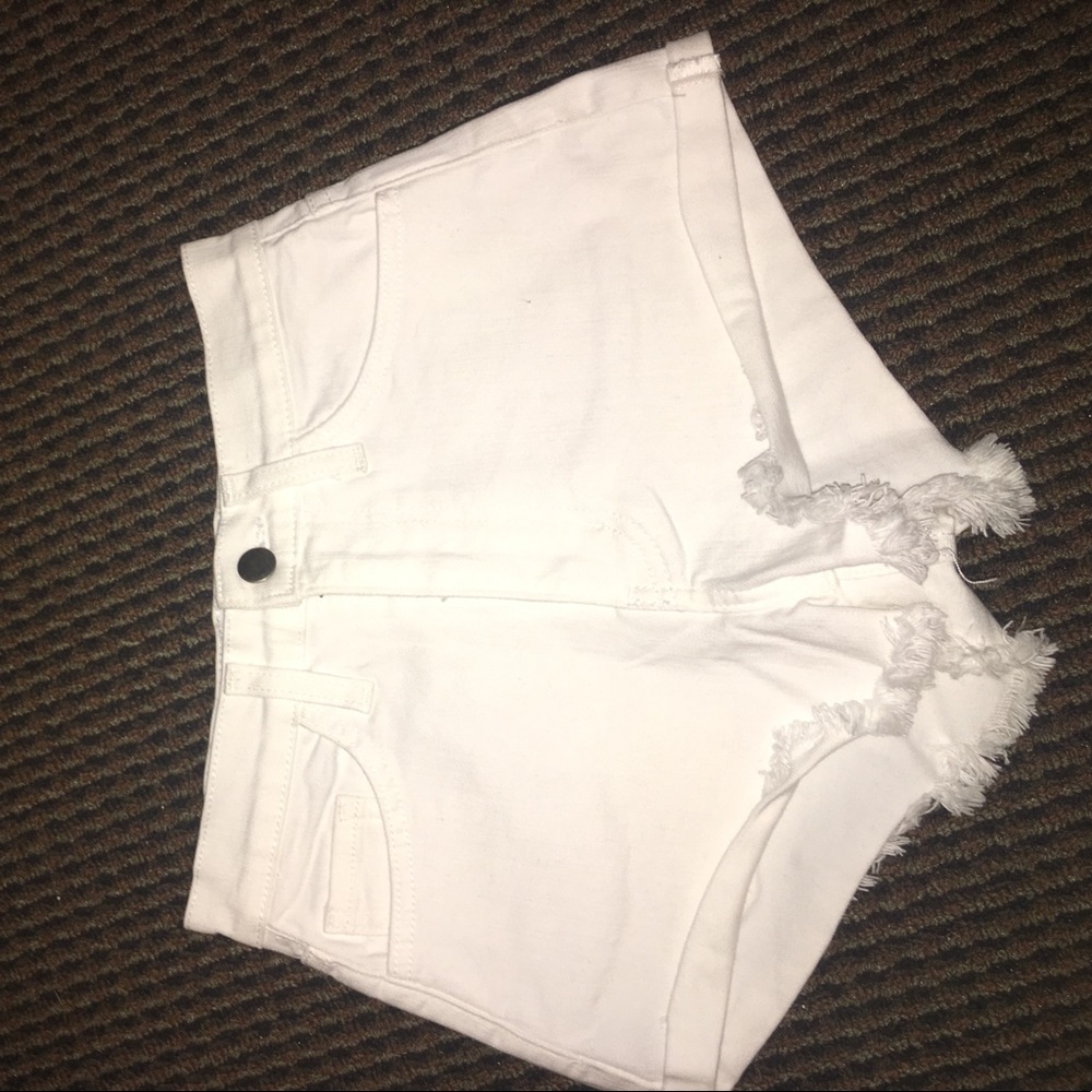 White high waisted shorts!!