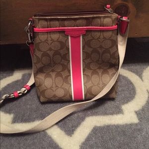 Authentic leather Coach cross body