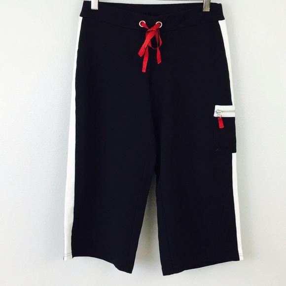 Loft Black Color Block Capri Pants! - Picture 2 of 8