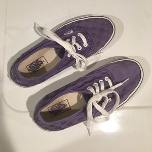 Purple checkered vans