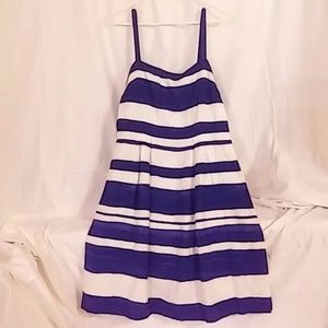 Loft blue and white stripe sundress NWOT
