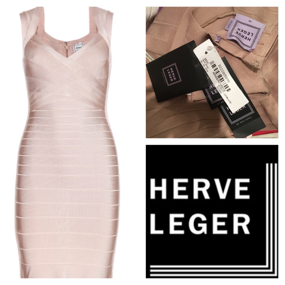 NWT HERVÉ LÉGER Sarai Signature bandage dress XS