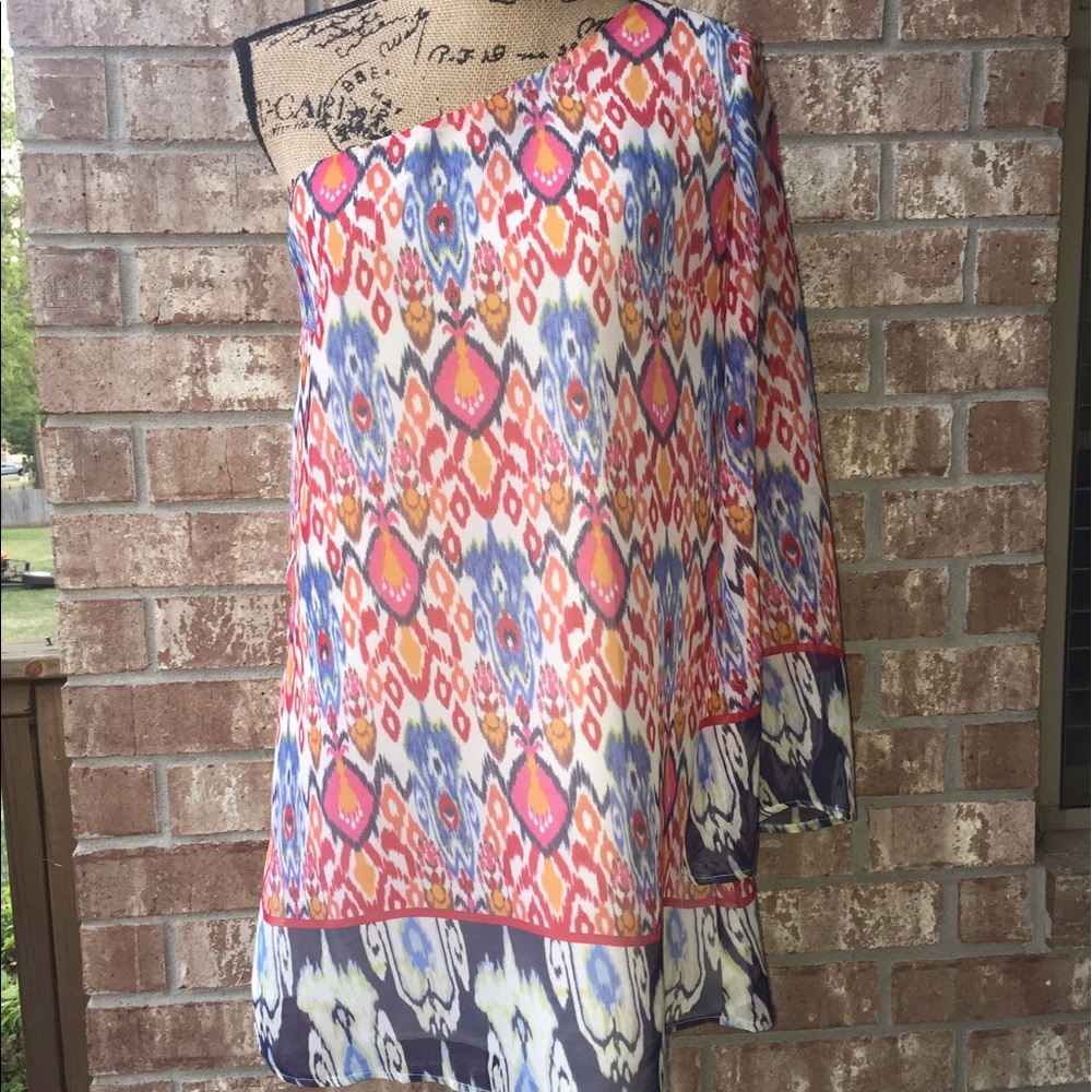 Karli one shoulder dress; size S