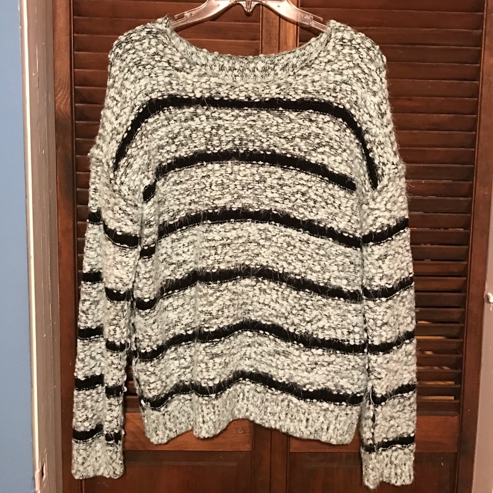Baby Blue Striped Sweater