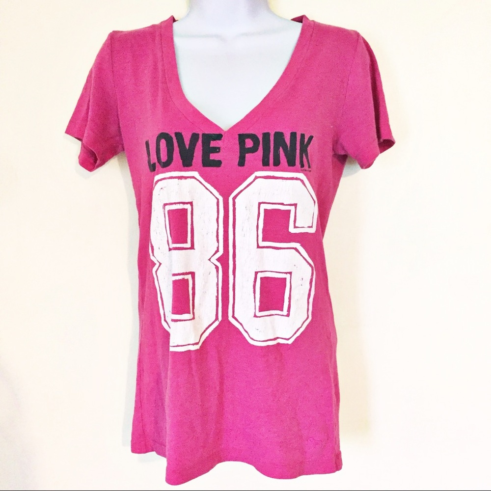 Victoria's Secret Pink Shirt, Hot Pink, Love Pink