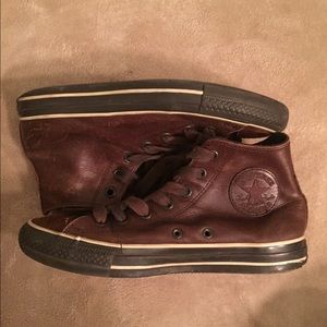 Leather Converse High Tops