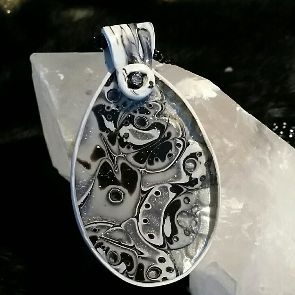 Teardrop Mokuma Gane Design Pendant