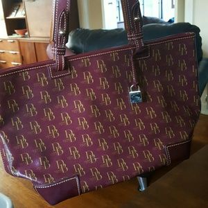 Dooney and Bourke Leather Logo Tote
