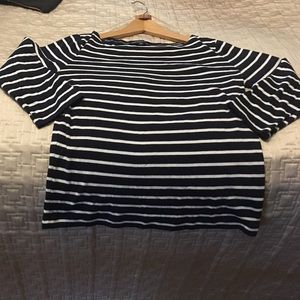 Black and white striped top