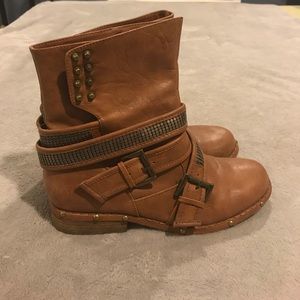 Not Rated Moto Studded Boots with Buckles