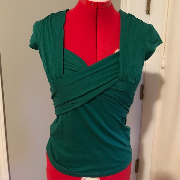 Anthropologie Deletta Green Top - Picture 1 of 4