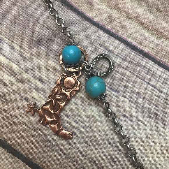 LAST ONE! Cowgirl Boot Cluster Pendant Necklace 😍 - Picture 5 of 6
