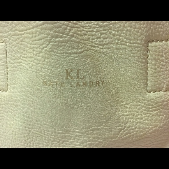 Yellow Leather and Linen Kate Landry Zipper Purse! - Picture 2 of 6