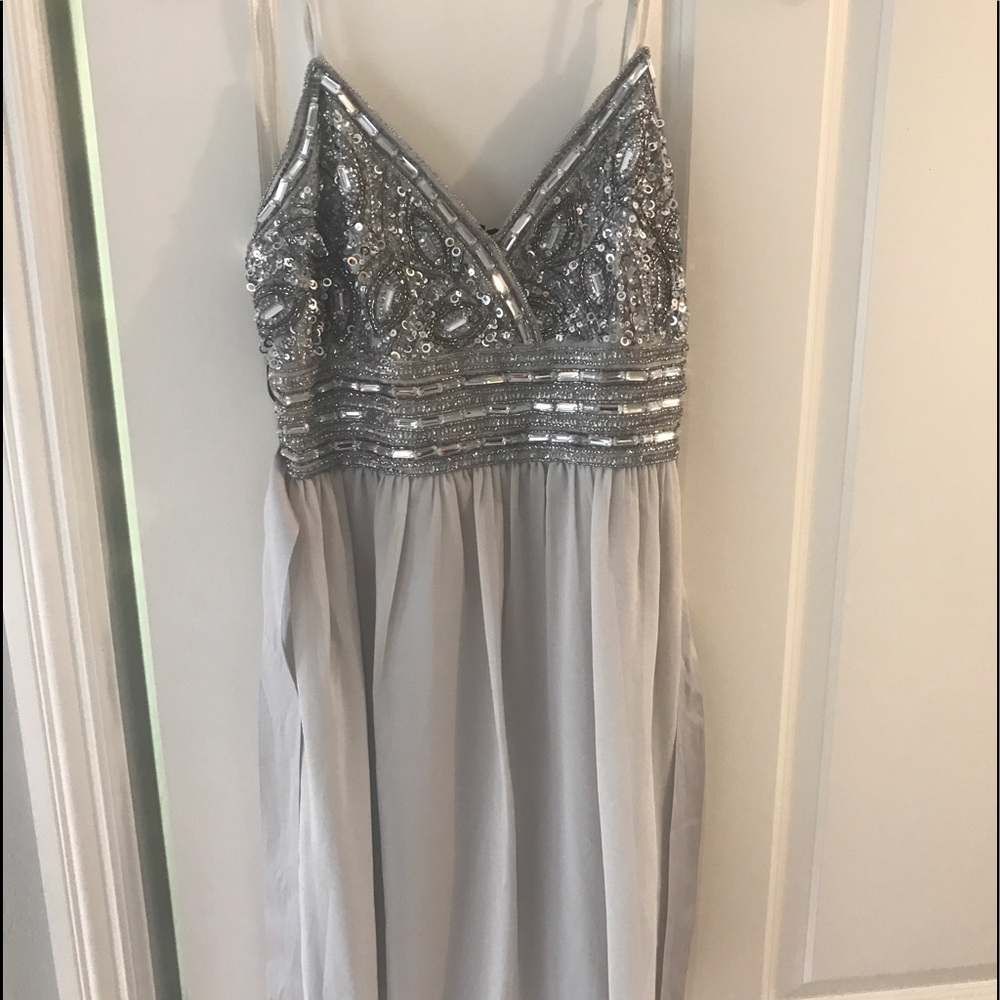 Silver dress purchased in Paris