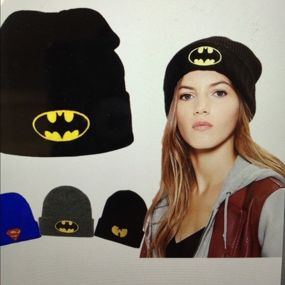 Batman Accessories - Fashion Embroidered Batman Black Beanie/New