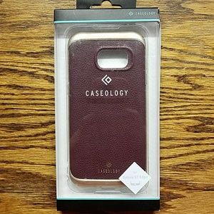Casology Leather Cherry Oak S7 Edge Case