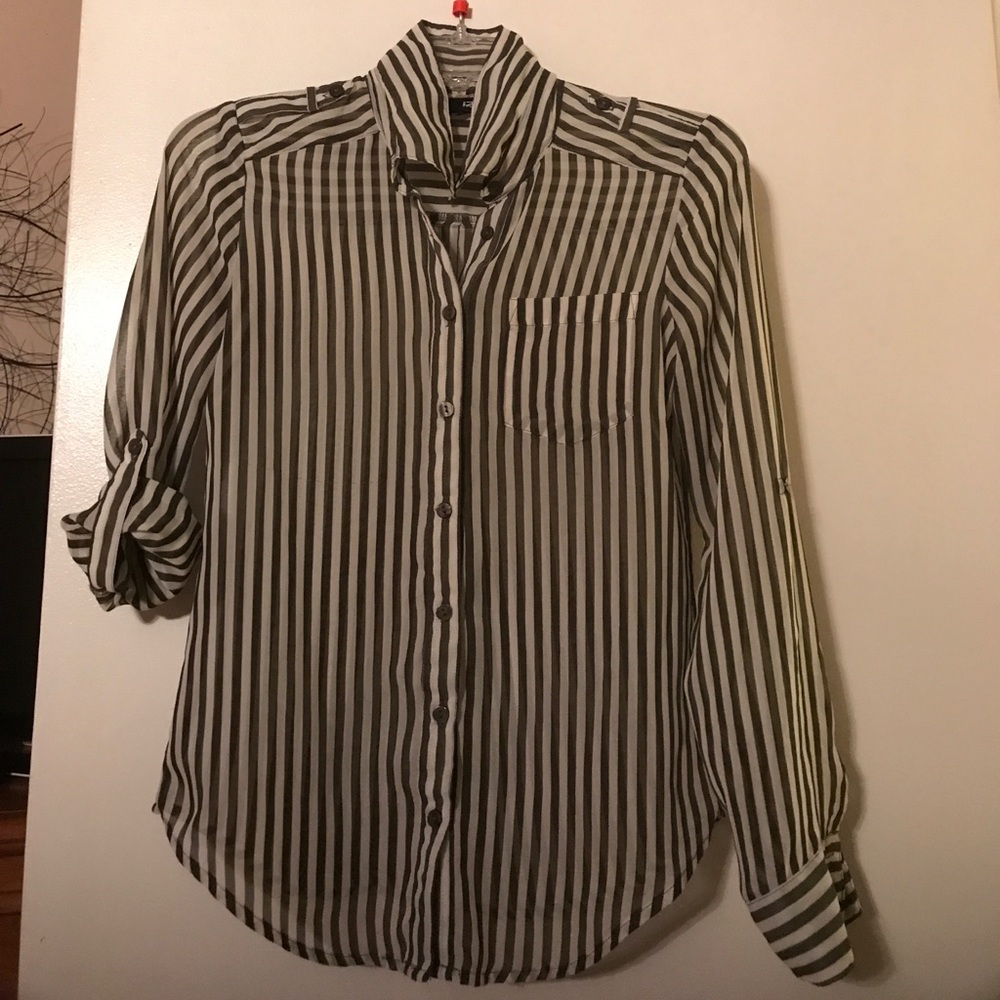 Sheer button down blouse