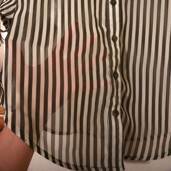 Sheer button down blouse - Picture 2 of 4