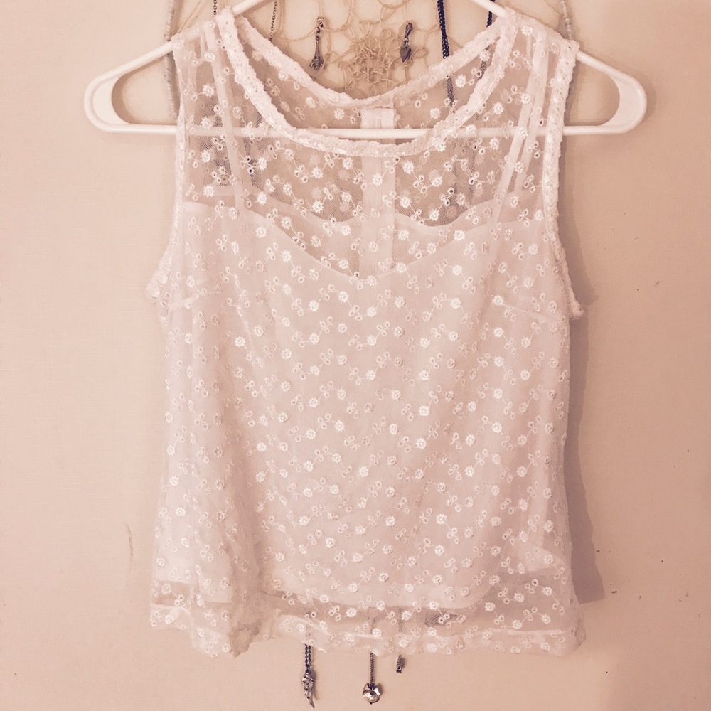 White crochet top