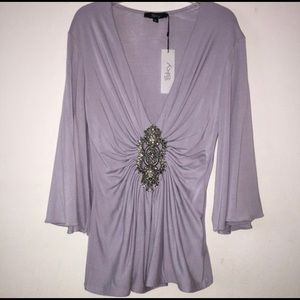 Sky size large grey top