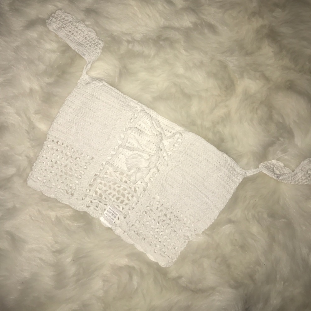 Last one NWOT crochet top, bikini top! pink only - Picture 6 of 6