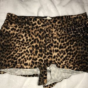 Cheetah print shorts