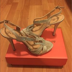 Silver Glitter Prom/ Special Occassion Heels