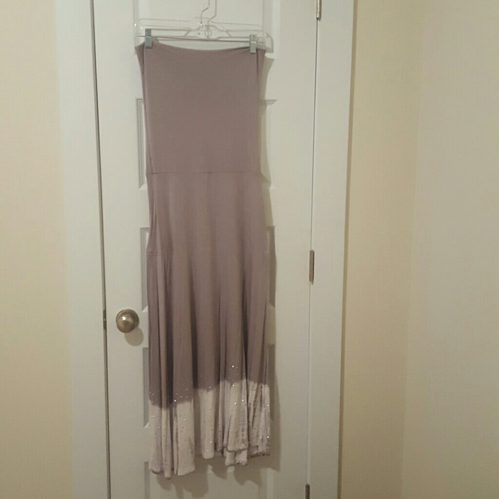 Strapless maxi dress that could be a skirt too