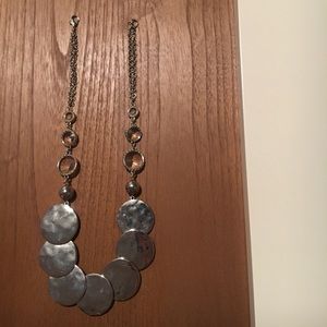 Silver Banged Mirror Necklace