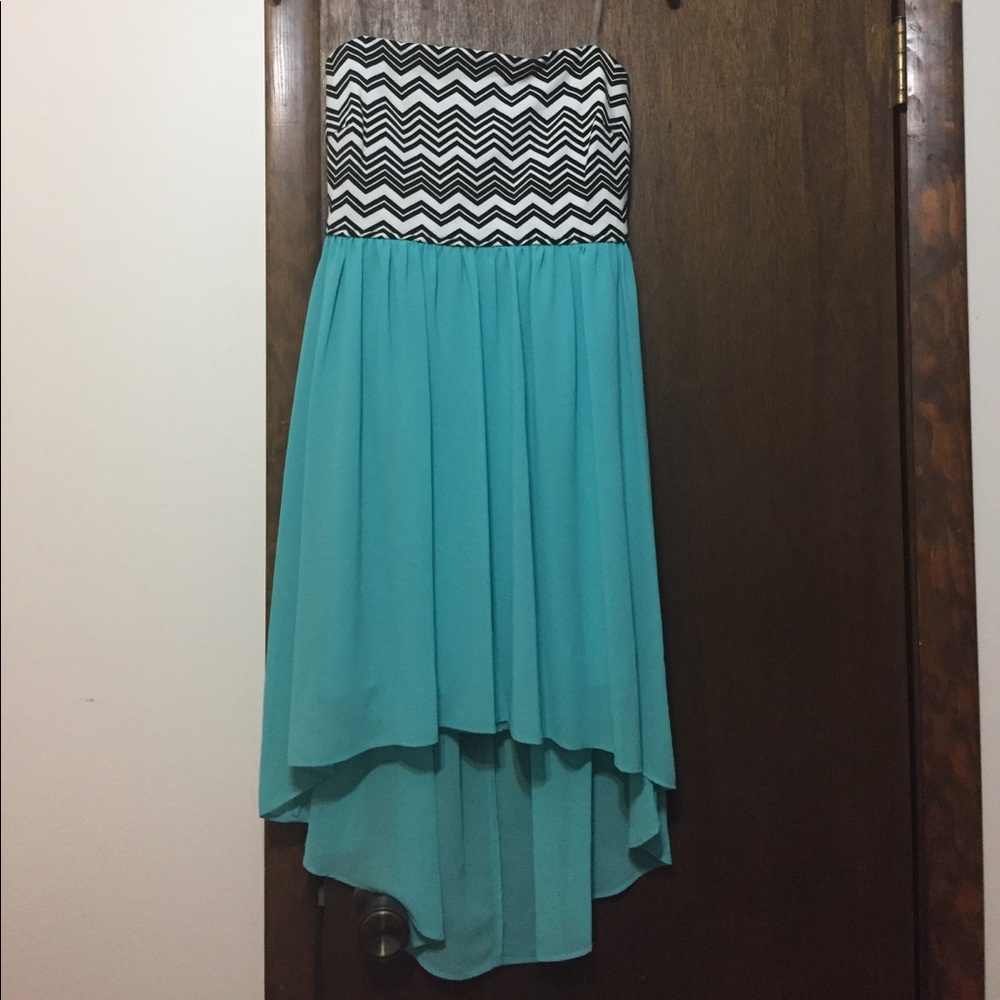 Tube hi-lo hem dress