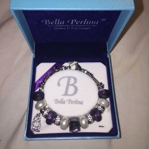 Purple & Silver Bella Perlina Bracelet