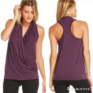 Fabletics purple wrap tank