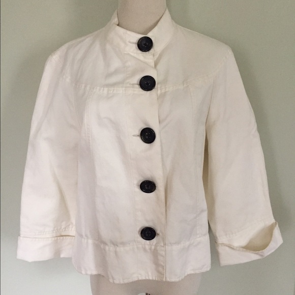 [Banana Republic] Ivory Lined Cape Jacket: Sz XL - Picture 1 of 6