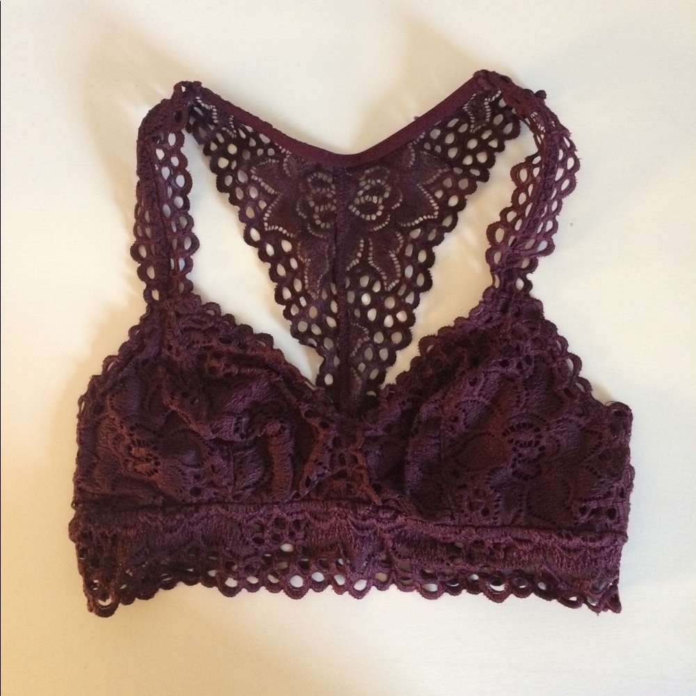 Plum lace Bralette