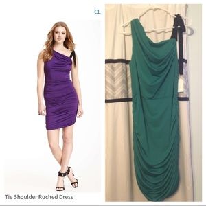 Jessica Simpson Tie Shoulder Ruched Dress