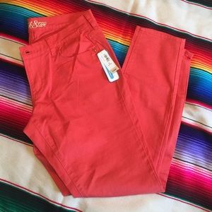 Coral Mid-Rise Built-In-Sculpt Rockstar Jeans