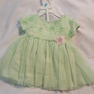 Green summer floral dress