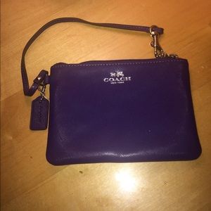 Purple Coach wristlet