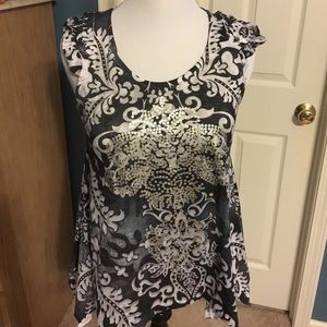 Oneworld black and white tank top