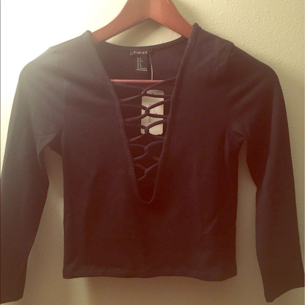 Forever 21 Criss-cross Crop Top