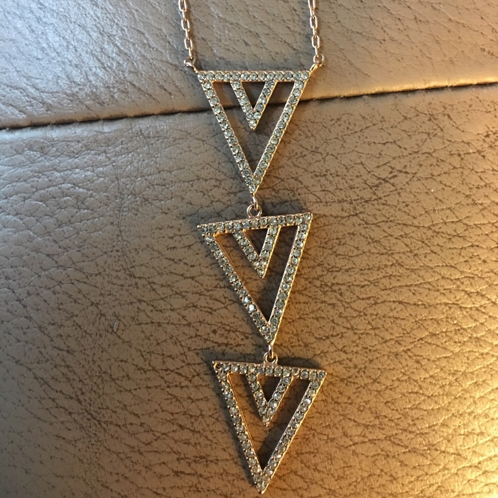 Stella and Dot pave rose gold necklace