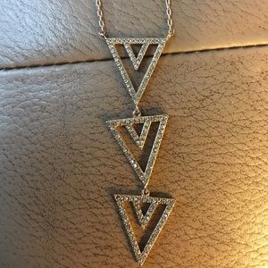 Stella and Dot pave rose gold necklace